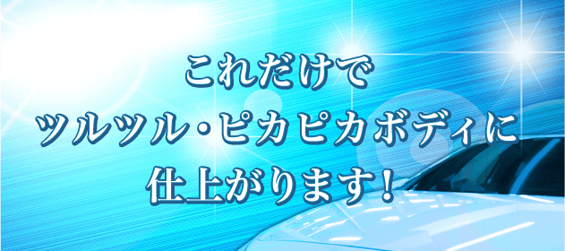 これだけでツルツル・ピカピカボディに仕上がります!